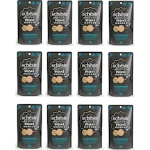 Schesir After Dark Tavuk Ve Bıldırcın Yumurtalı Pouch Mousse Kedi Yaş Mama 80 Gr. X 12 Adet
