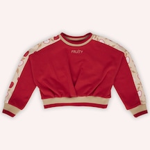 Kız Çocuk Kolları Parça Detaylı Sweatshirt Kırmızı 2421gk08049-4979 001