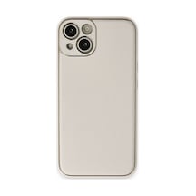 Newface - 476 - Apple iPhone Uyumlu 14 Plus Kılıf Coco Deri Silikon Kapak - Csmo-tex - - Beyaz