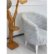 Krokan Kumaş Tekli Midye/papatya Koltuk Kalıbı Koltuk Örtüsü Gül Kurusu