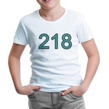 Squid Game - 218 Beyaz Çocuk Tshirt