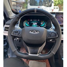 Chery Tiggo 8 İçin Standart Direksiyon Kılıfı Araca Özgü Ürün Değ Beyaz