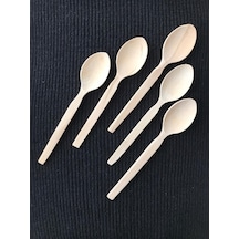 Ahşap Kaşık 23 Cm Tahta Kaşık 5 Adet