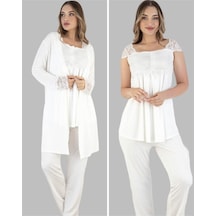 Birolgaye Duchesse 32001 Hamile Lohusa 3 Lü Pijama Sabahlık Tk