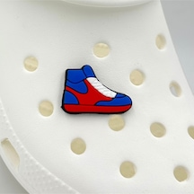 Crocs Terlik Süsü Ve Aksesuarı , Çanta Süsü Jibbitz 3d Ayakkabı 06 Görsel Logo Aksesuar Kırmızı-mavi-beyaz-siyah