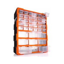 Süper Bag 39'lu Mono Blok Çekmece Seti Büyük Boy Hobby Organizer Seti Vida Dübel Kutusu Takı Kutusu Asr6001