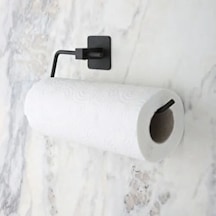 Zmc Bilişim Kendiliğinden Yapışkanlı Siyah Paslanmaz Metal Rulo Havluluk Aparat Çok Renkli