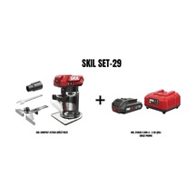 Skil Set-29 Skil Compact 3170CA Akülü Freze + Skil 3136AA 2.0AH Li + 2.4A Şarj Cihazı Promo