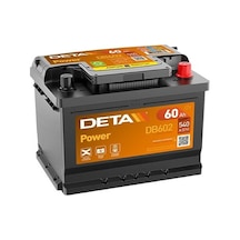 Akü Deta 12v 60 Ah 540a Lb2 242 175 175 Tam Kapalı Alçak