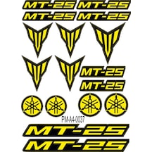 Sticker Seti Mt-25 Yamaha Mt Motosiklet A4 Ebatı 02 Nötr
