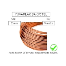 2 Mm Yuvarlak Bakır Tel - 5 Metre