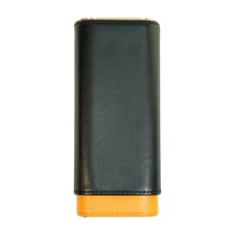 Cohiba Sarı Siyah Üçlü Deri Puro Kılıfı