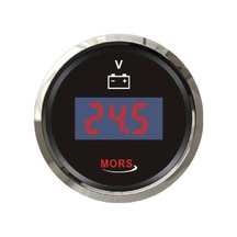 Mors Dijital Voltmetre 12-24 Volt Siyah