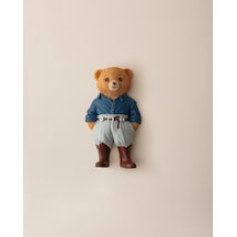 Madame Coco Emma Bear Magnet - Lacivert/gri - 4x8 Cm 8684427187012 Çok Renkli