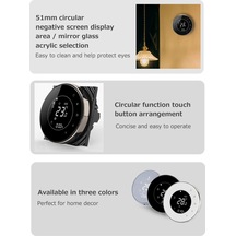 Leezsing Termostat Merkezi Klima Akıllı Sabit Sıcaklık Lcd Ekran 5-95 Siyah