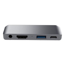 Hw-tc29 4'ü 1 Arada Type-c / Usb-c Çok İşlevli Genişletme Hub Adaptörü iPad Uyumlu Pro Hub Gri