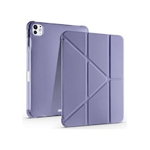 Apple Uyumlu iPad Pro 11 2024 Kılıf Tri Folding Kalem Bölmeli Standlı Kılıf