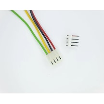 5,08mm 4 Pin Kablolu Konnektör Takım 20cm - 1,00mm - Çift Taraflı