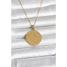 316l Çelik Gold Renk Ayetel Kürsi Yazılı Kolye - Tj-bko11059 Çok renkli