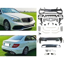 Mercedes W204 2011 13 Donusum W205 Gövde Kiti Pdcli Arka 00 00 Çıkış Panj Lu Egz Uçlu Amg
