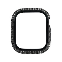 Apple Uyumlu  Watch  7 41mm Redclick Watch  Gard 24 Kenarları Taşlı Sert Pc Kasa Ve Ekran Koruyucu