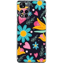 Xiaomi Redmi Note 11 Pro Plus İle Uyumlu 1mm Slim Fit Retro Colors 1 Baskılı Şeffaf Kılıf Şeffaf