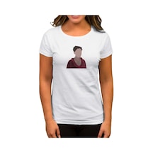Enola Holmes Silhouette Beyaz Kadın Tişört Beyaz