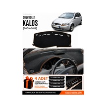 Chevrolet Kalos 2009-2013 Uyumlu Torpido Örtüsü, Torpido Kılıfı - Siyah Kahverengi