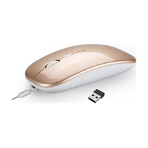 Hxsj M90 2,4 Ghz Ultra İnce Sessiz Çift Modlu Kablosuz Mouse Altın