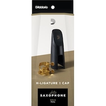 D'addario Has1g Alto Saksafon H-ligature Ve Kapak Seti Altın Kaplama Gold Harrison Tarzı Tasarım, 4 Noktadan Eşit Baskı İle Maksimum Rezonans