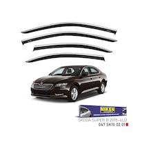 Replax Skoda Super B 2015 Sonrası Kromlu Cam Rüzgarlığı 4lü