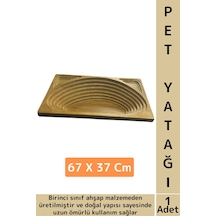 Evcil Hayvan Konforlu Kolay Temizlenir Çok Şık Dikdörtgen Doğal Ahşap Kedi Köpek Yatağı 67 X 37 Cm