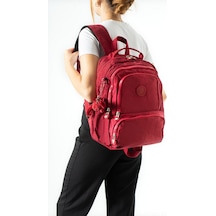 Ultra Hafif Çok Cepli Orta Boy Sırt Çantası Kırmızı Model: 571-4h