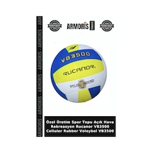 Özel Üretim Spor Topu Açık Hava Rekreasyon Rucanor Vb3500 Celluler Rubber Voleybol Vb3500 Beyaz - Sarı