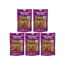 Orta Boy Natürel Dental Pres Kemik - 10 Santim 4 İnç - 20'li Paket - Toplam 725 Gram