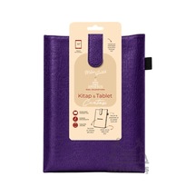 Yeni Nesil Kitap Ve Tablet Çantası - Özel Deri Dokulu Mor Ephesus Yayınları