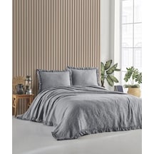 Şaheser Home Collection Yatak Örtüsü Çift Kişilik İlda Gri Renkli