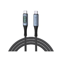 Led Ekranlı 240w Usb C - Usb C Hızlı Şarj Kablosu, 48v/5a Usb-c Pd 3.1, Naylon Örgülü Tip C Erkek - Erkek Kablo Kablosu, Macbook Pro/air/ipad/google/hp// İçin Dizüstü Veri Kablosu