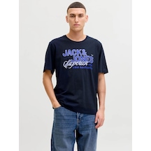 Jack&jones Jjelogo Tee Ss O-neck 2 Col Ss26 Sn Erkek T-shirt 12288016 Lacivert