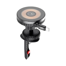 Cx024 Manyetik Kablosuz Şarjlı Araç Telefon Tutucu, 15w Şarj, Magsafe İle Uyumlu, Havalandırma Montajlı, Type-c Kablolu, 360 Dönebilir, Şeffaf , Sku: Smg8690010143433