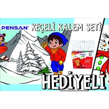 30x120 Boyama Rulosu Yaman Kar Tatili + Pensan 12'li Keçeli Boya