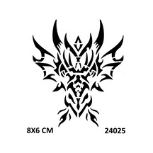 Airbrush Tattoo Ateşli Ejderha Yapışkanlı Stencil Süsleme Ve Boyama Kalıbı