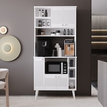 Melura Kahve Köşesi 90 Cm %100 Mdf Çok Amaçlı Dolap Beyaz