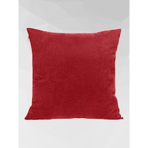 Tr Cortibo Barcelona Kadife Dokulu Kırlent Kılıfı 45x45cm Kırmızı Diğer