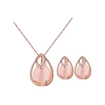 Su Damlası Şekli Sahte Opal Kolye Kolye Küpe Düğün Gelin Takı Seti Çok Renkli Su Damlası Şekli Sahte Opal Kolye Kolye Küpe Düğün Gelin Takı Seti Çok Renkli