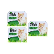 Single Natural Kedi Çimi 3'lü