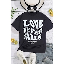 Uyguntarz Çocuk Love Pamuklu Tshirt Siyah
