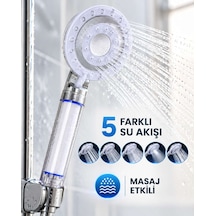 Etkili Filtreli Duş Başlığı 5 Fonksiyonlu Yağmur Sis Geniş Karışık Su Akışı Diğer