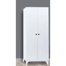 2 Kapılı Aynasız Raflı Beyaz Dolap