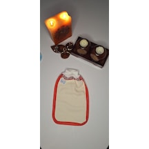 Eker Kese Tekstil Ürünleri Eker-kırmızı Biyeli Hızlıgiy Kese-banyo Ve Duş Kesesi-lastikli Kese-doğal Özel Dokuma-standart Kese